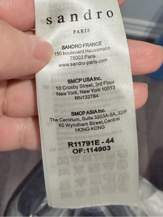 Sandro White Short-Sleeve Tee with Heart & Hands Embroidery - Picture 5 of 5